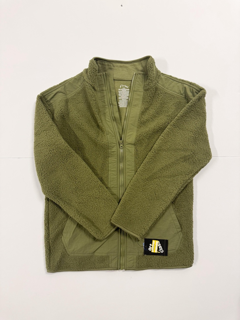 art class Olive Green Sherpa Puffer Jacket